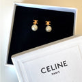CELINE レ・パール ガラスパールピアス